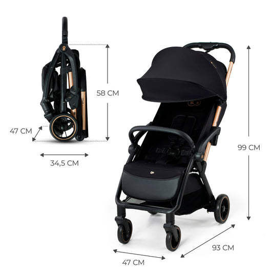 Kinderkraft APINO Buggy 0–22 kg, Schwarz