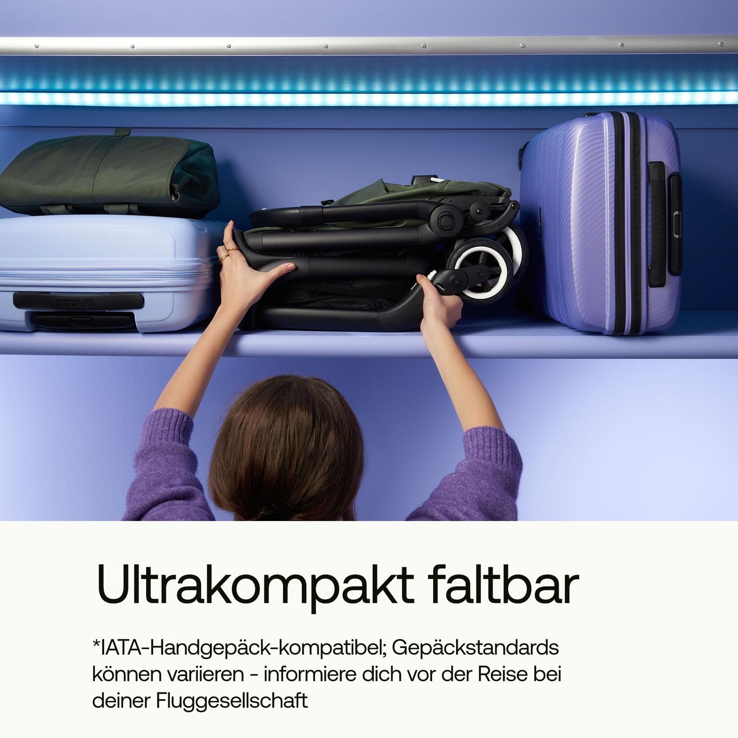 Bugaboo Butterfly Reisebuggy, kompakt, Schwarz